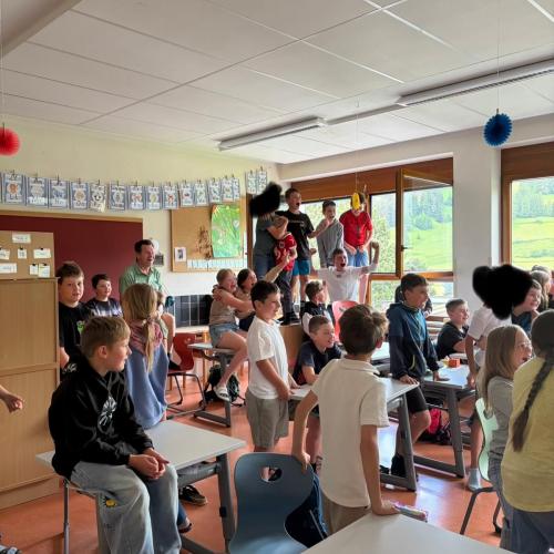 Große Freude über den österreichischen Sieg.
